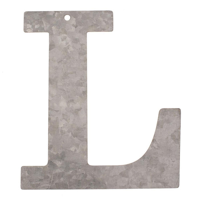 SALE Metall-Buchstabe verzinkt, 12x0,1cm, L