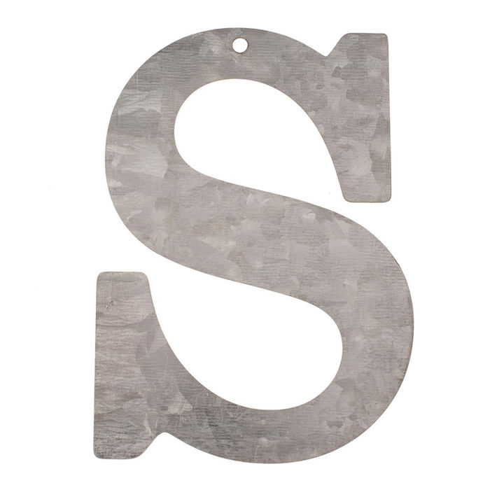 SALE Metall-Buchstabe verzinkt, 12x0,1cm, S