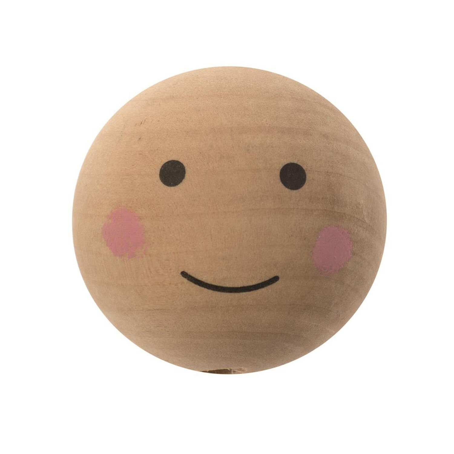 Gesicht Smiley aus Holz, D: 22 mm, 10 Stück