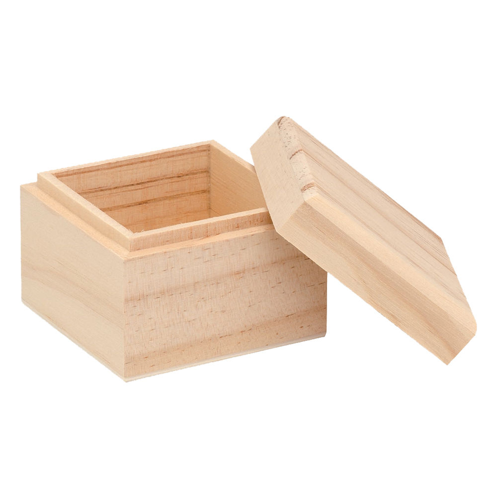 Glorex Holzbox quadratisch, 6 x 6 x 5cm