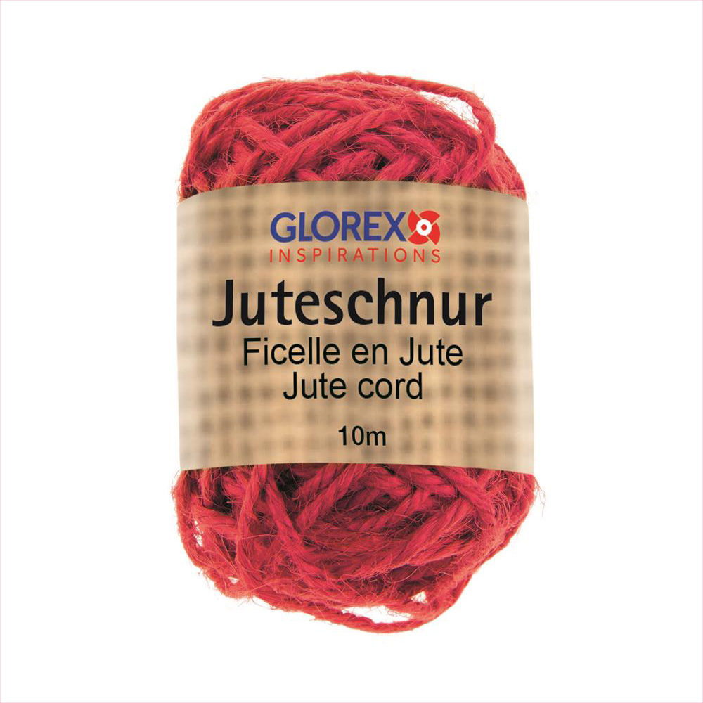 Glorex Juteschnur, 10 x 0,03m, Rot