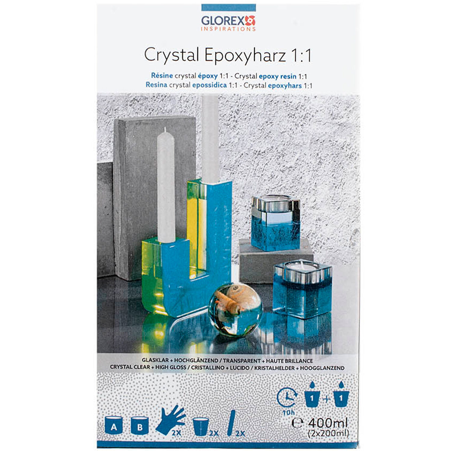 NEU Gieharz / Crystal Epoxyharz 1:1, 400ml (2x 200ml)