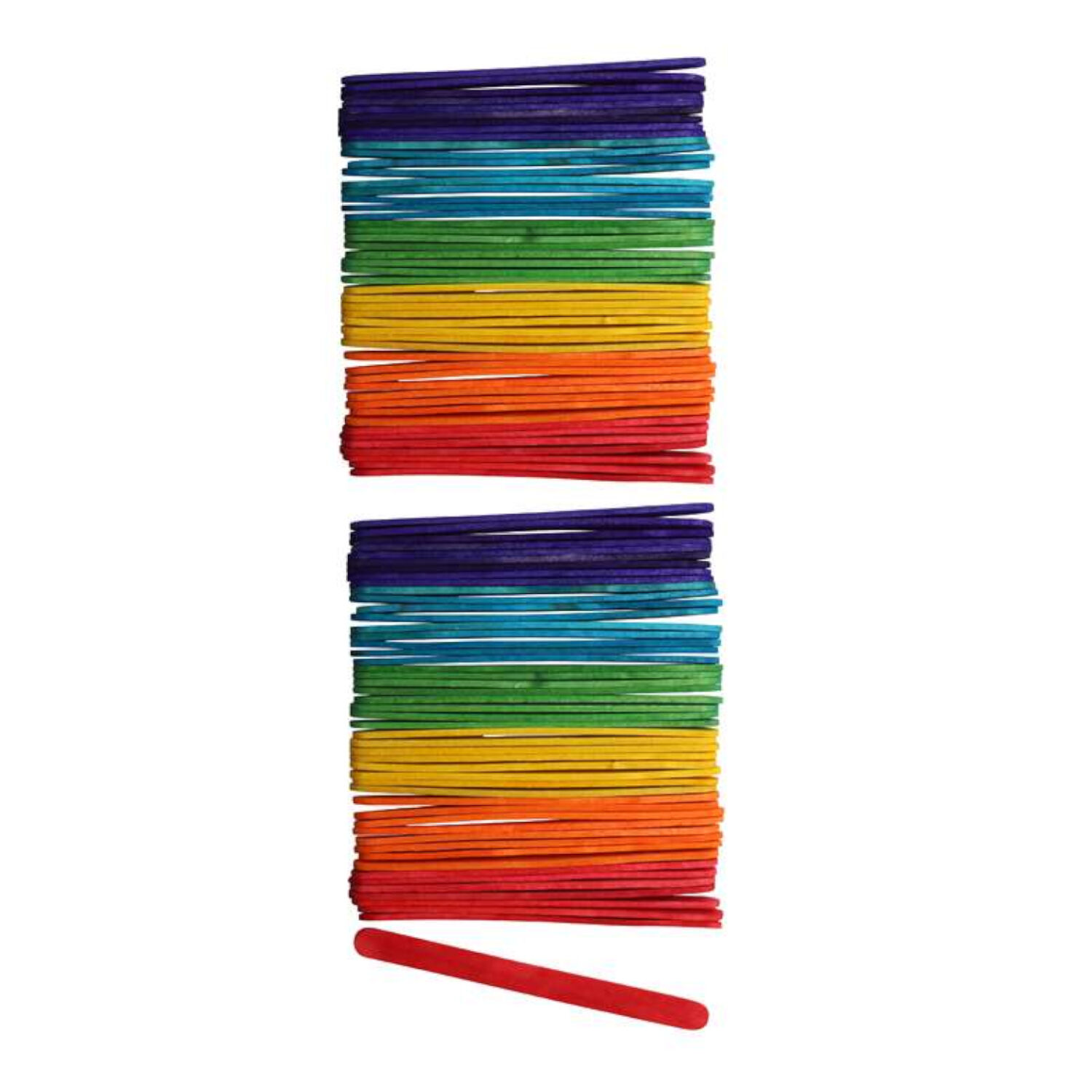NEU Bastelhlzer, 10 x 114 mm, 100 Stck, farbig sortiert