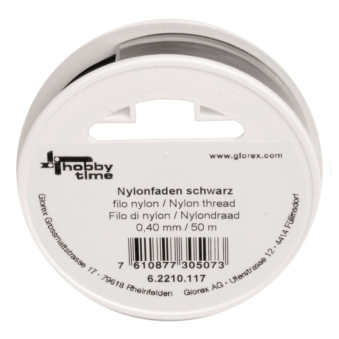 NEU Nylonfaden / Perlonfaden, schwarz, Strke 0,40mm, Lnge 50m