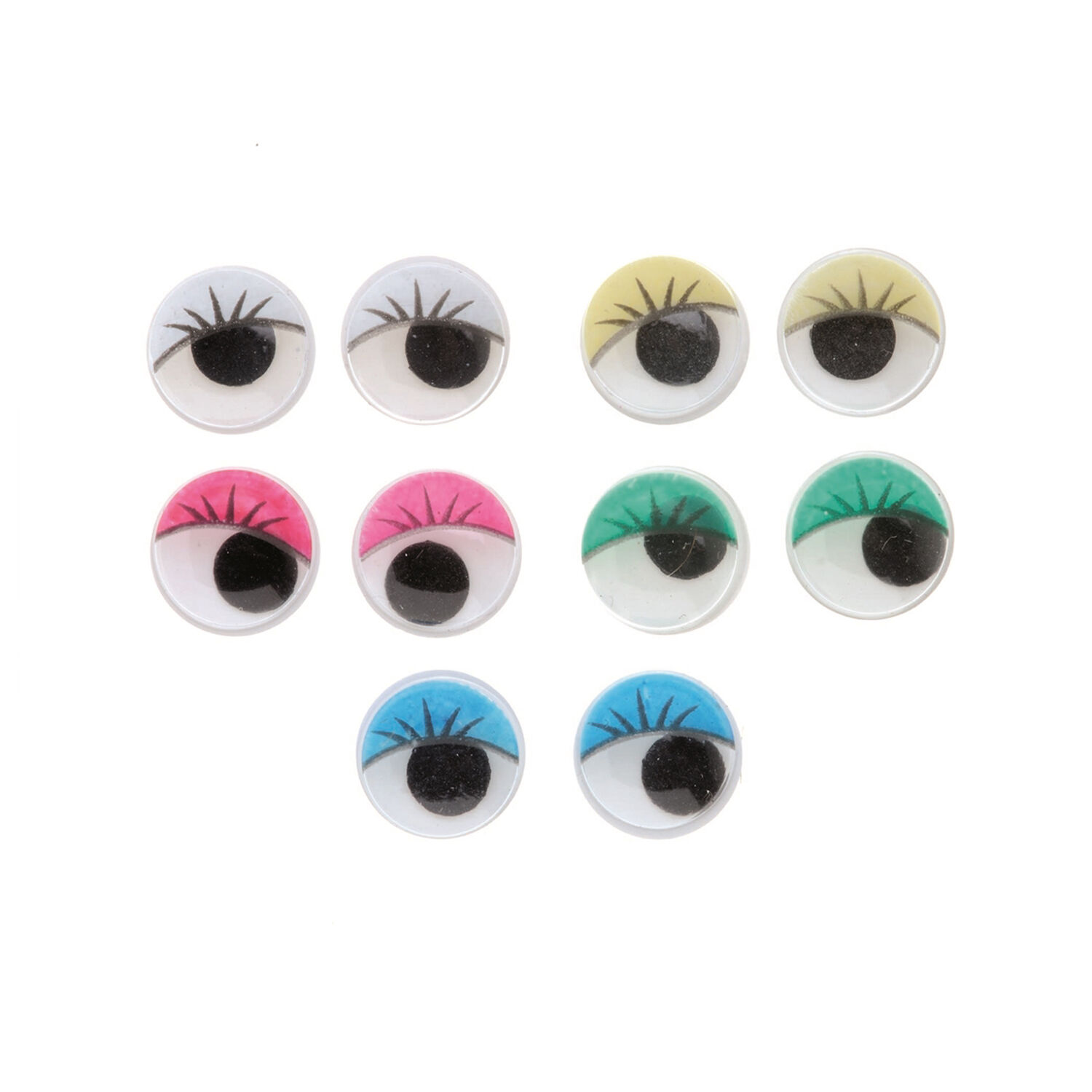 NEU Create it Easy Wackelaugen mit Wimpern, bunt sortiert, 12 mm, 10 Stck