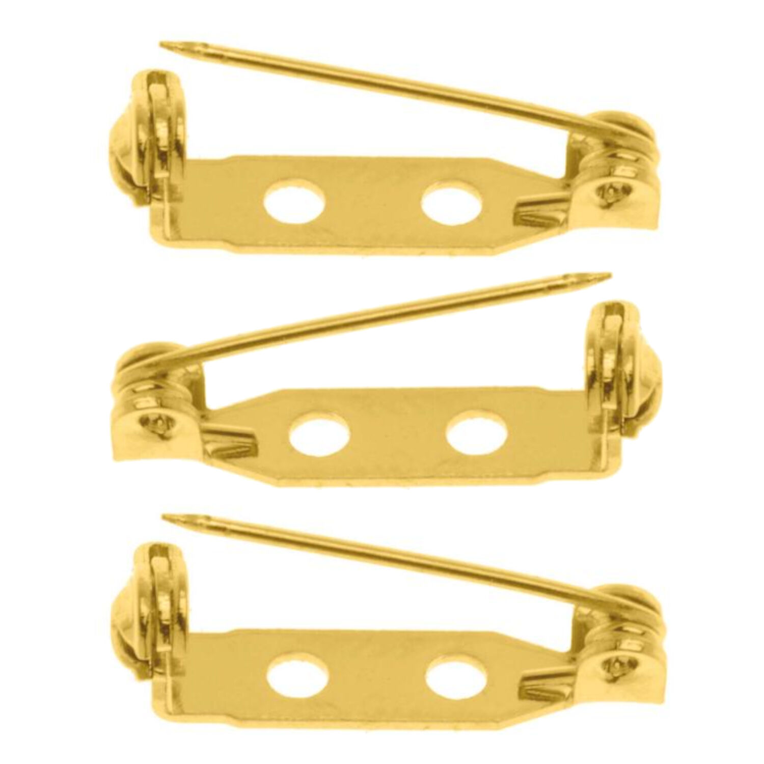 Broschennadel, 18 mm, Gold, 5 Stck