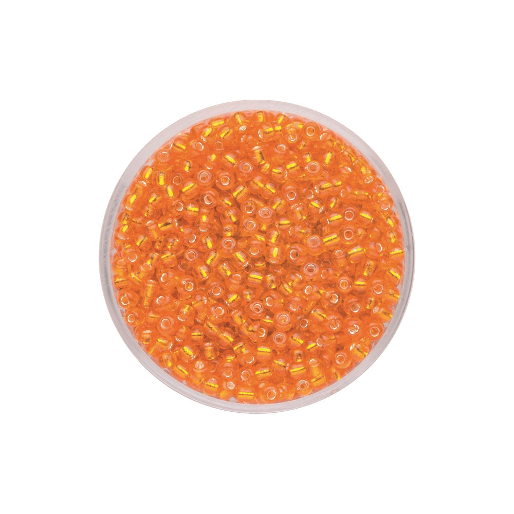 Create it Easy Rocailles 2,6 mm, 17g, Silbereinzug orange