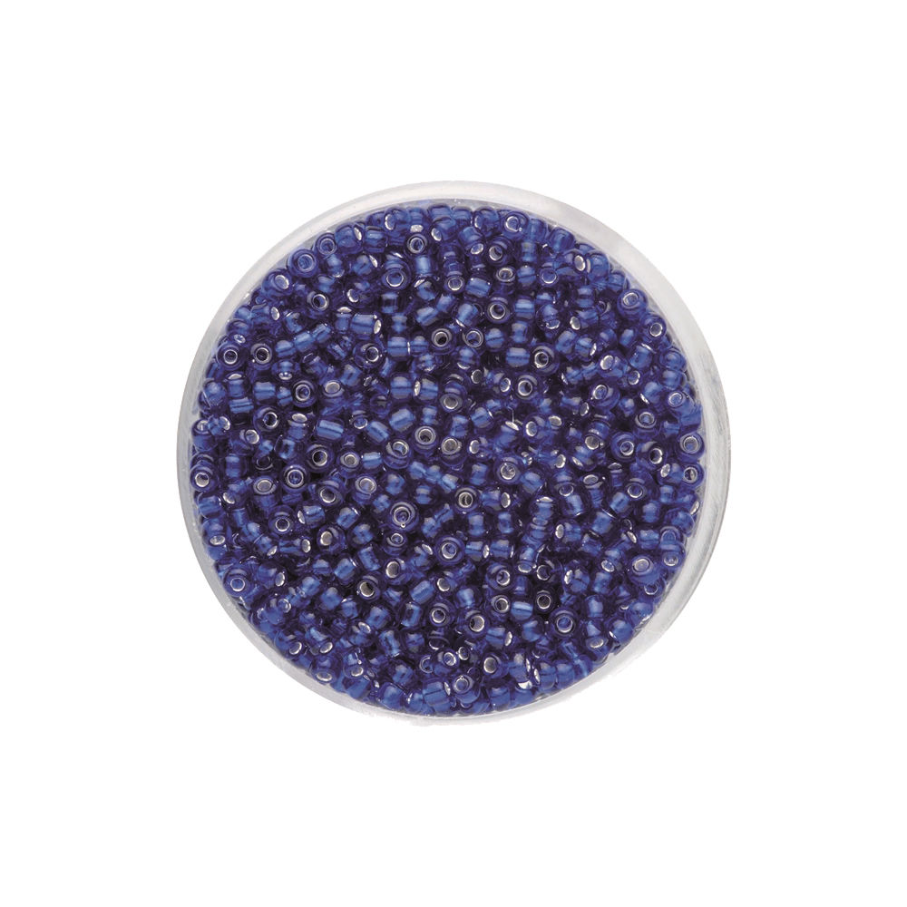 Create it Easy Rocailles 2,6 mm, 17g, Silbereinzug lapis