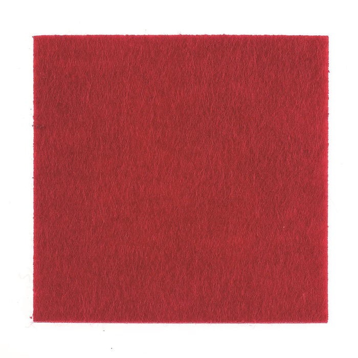 SALE Filz Untersetzer rot 6 Stck, 10x10x0,3cm