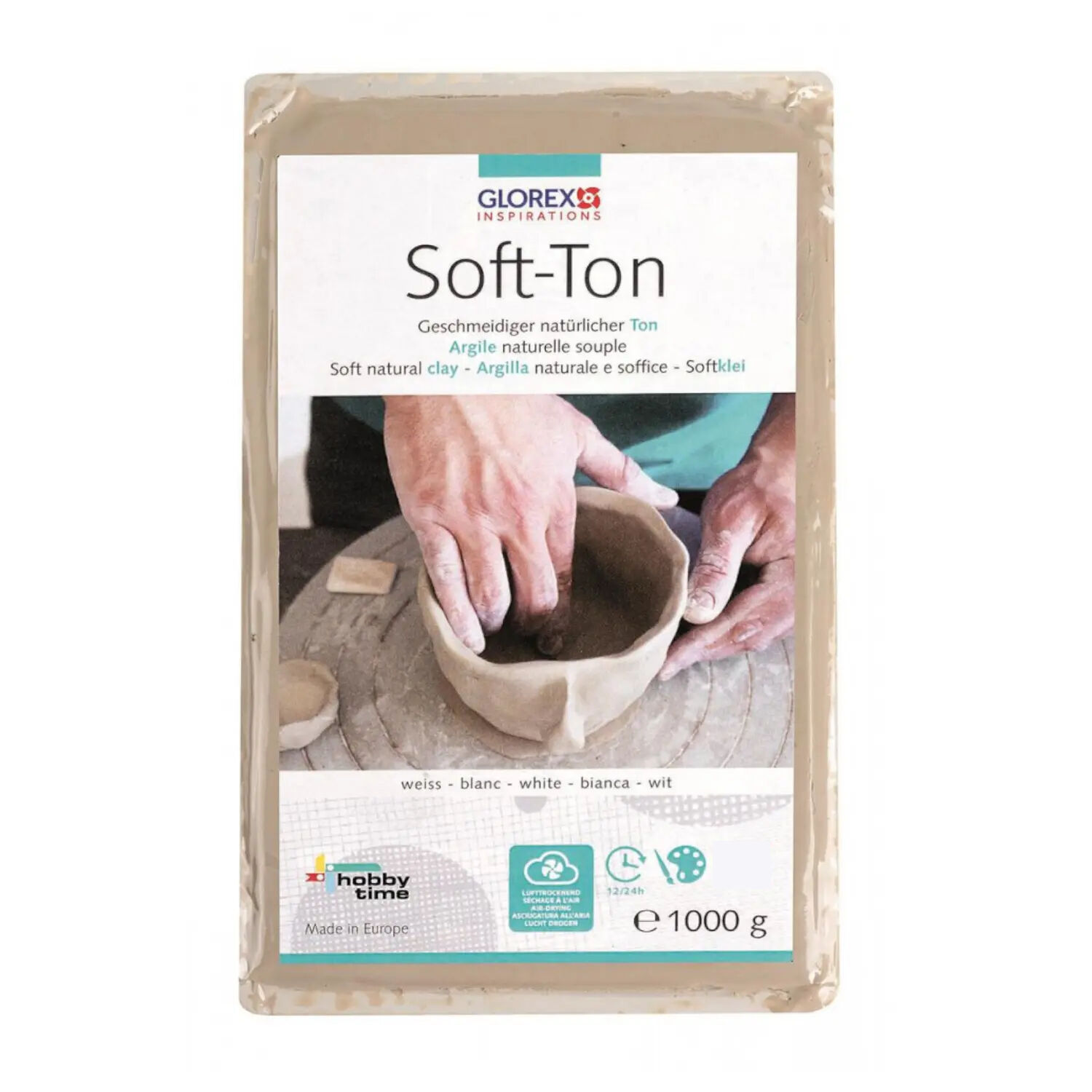 Glorex Hobby Time Soft-Ton lufttrocknend, 1000g, wei�