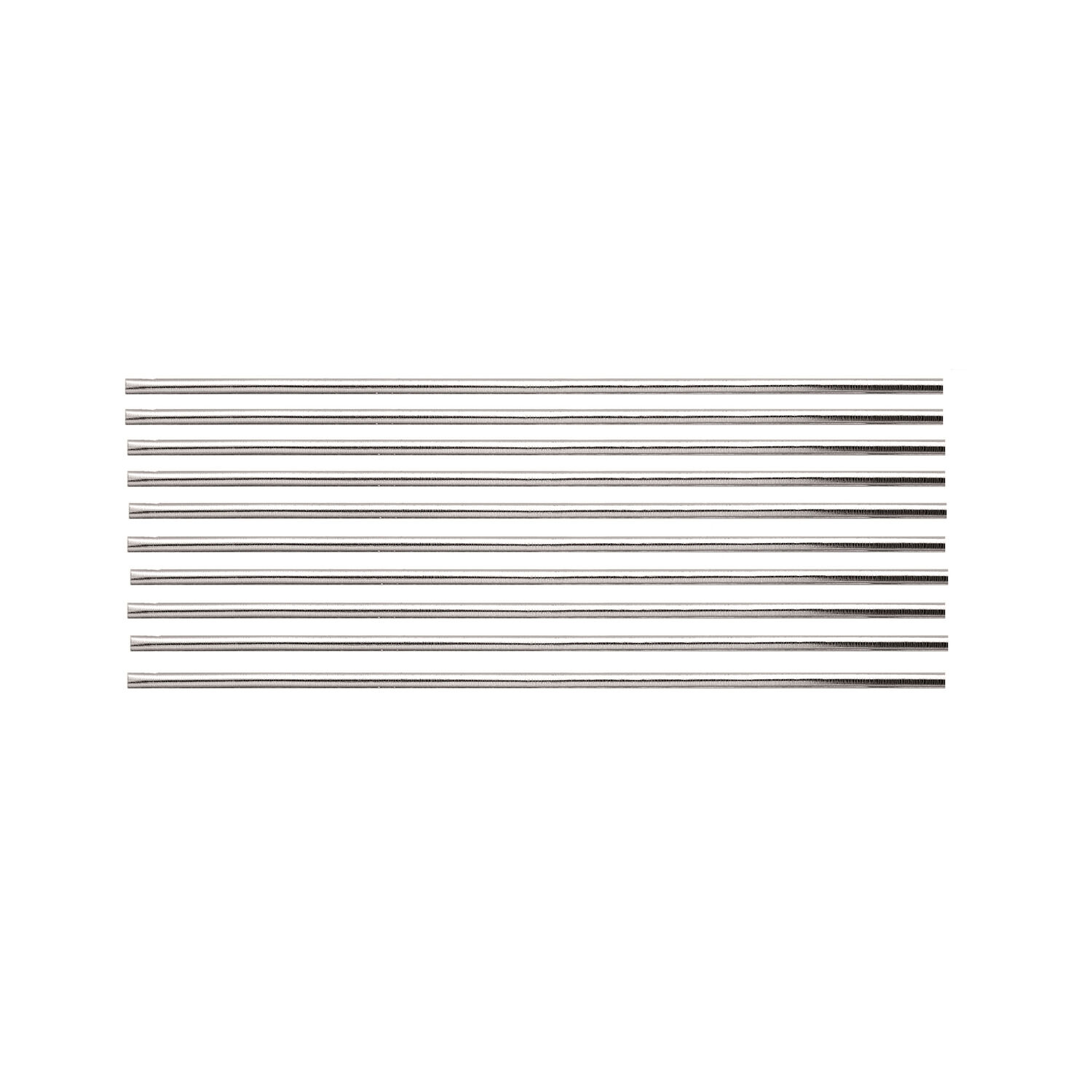 NEU Verzierwachsstreifen halbrund, 10 Stck, 200 x 3 mm, silber