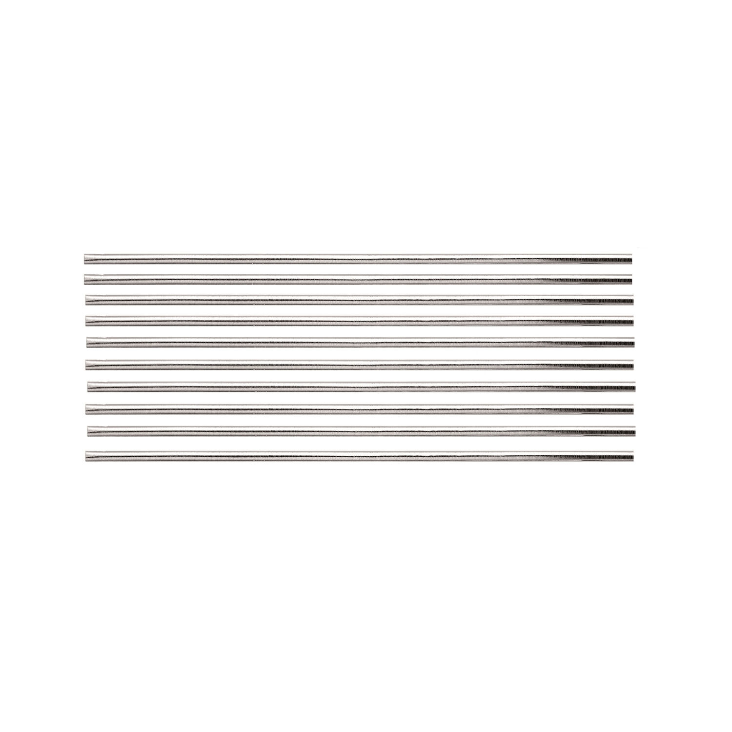 NEU Verzierwachsstreifen halbrund, 10 Stck, 200 x 3 mm, silber