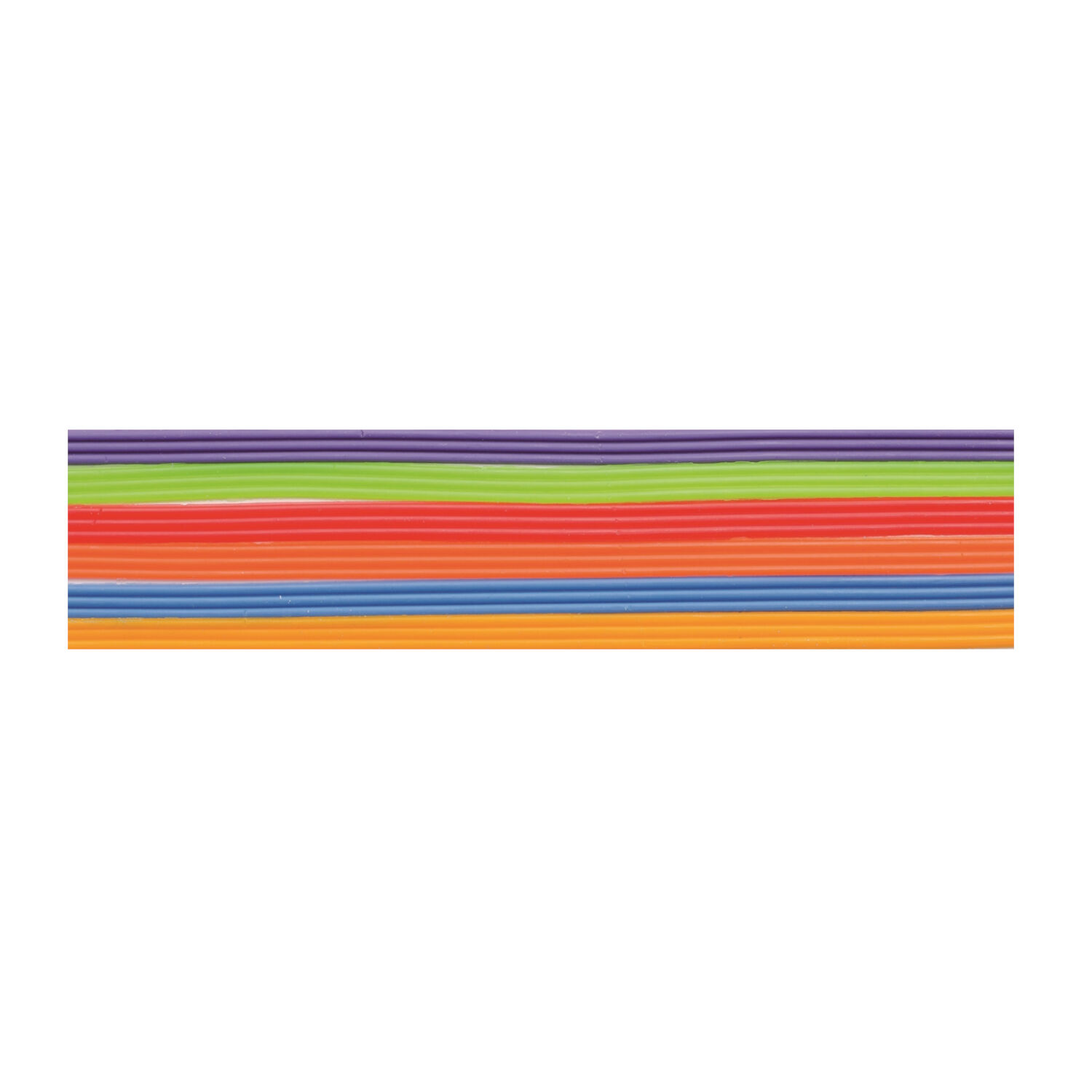 NEU Verzierwachsstreifen, 6 x 3 Stück, 200 x 2 mm, Regenbogen