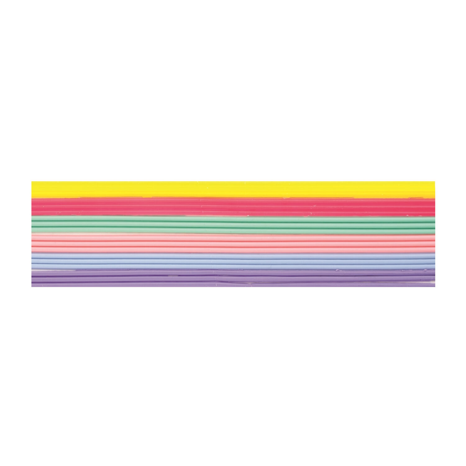 NEU Verzierwachsstreifen, 6 x 3 Stück, 200 x 2 mm, Pastell
