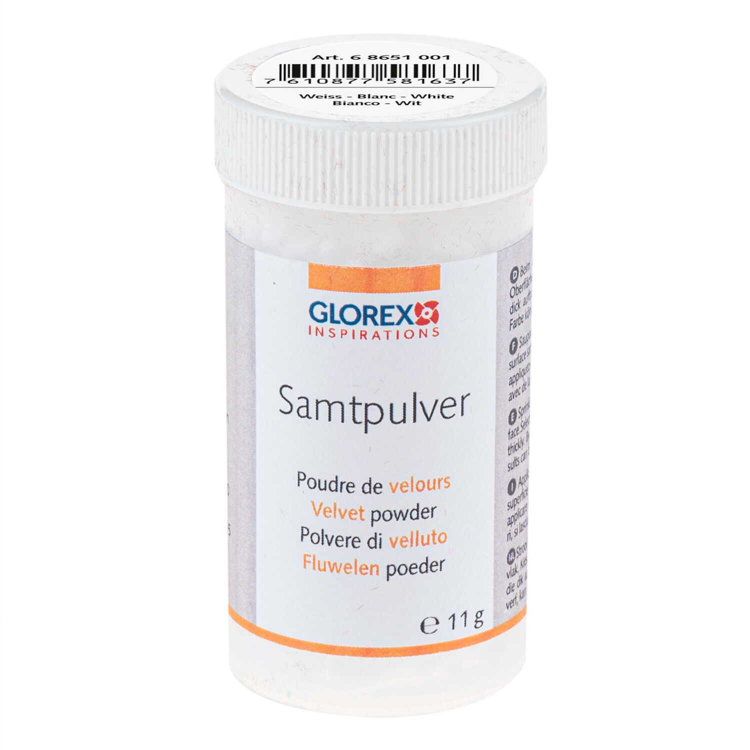 NEU Samtpulver, 11 g, wei