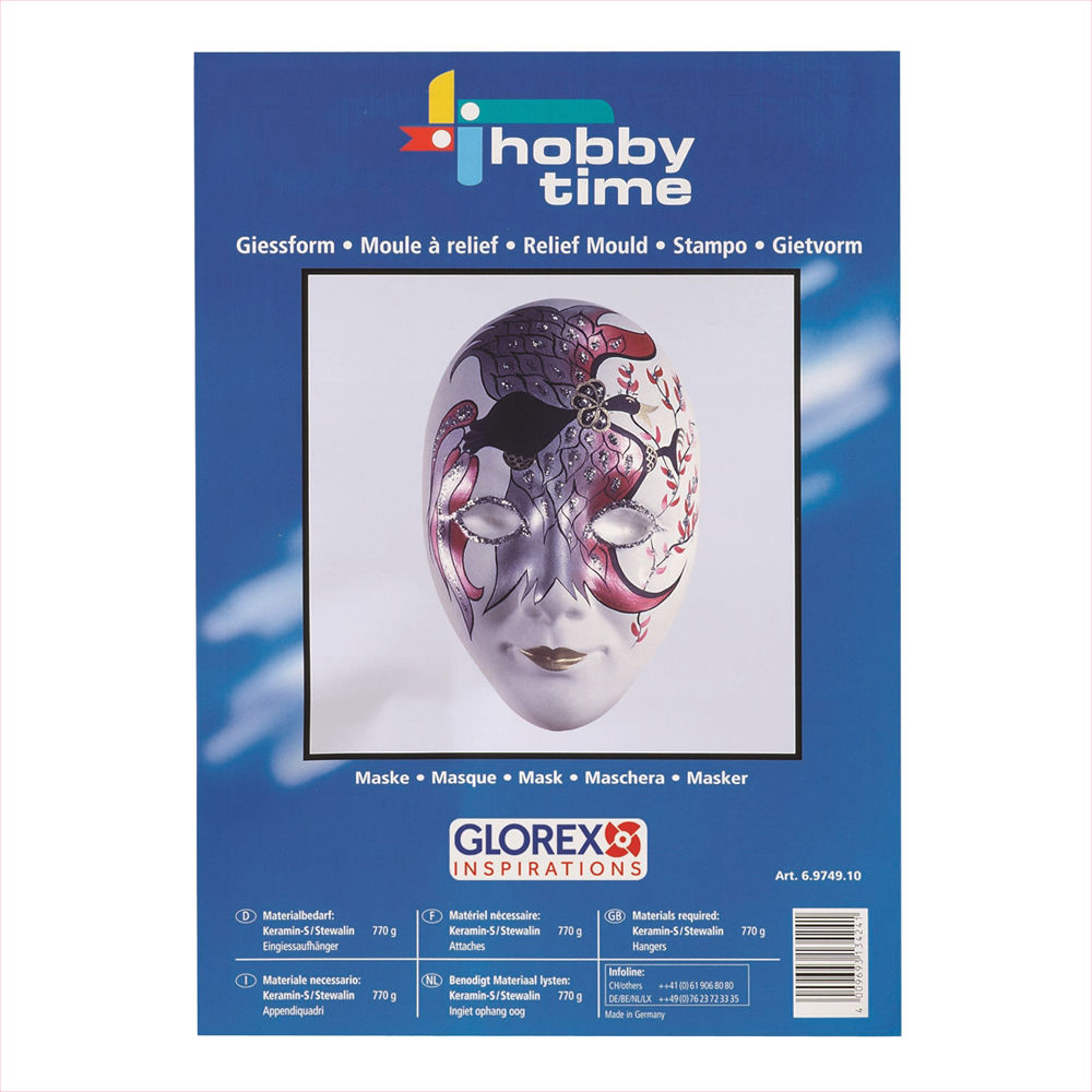 Gießform Glorex 'Maske-Fashion', 11,5x18cm