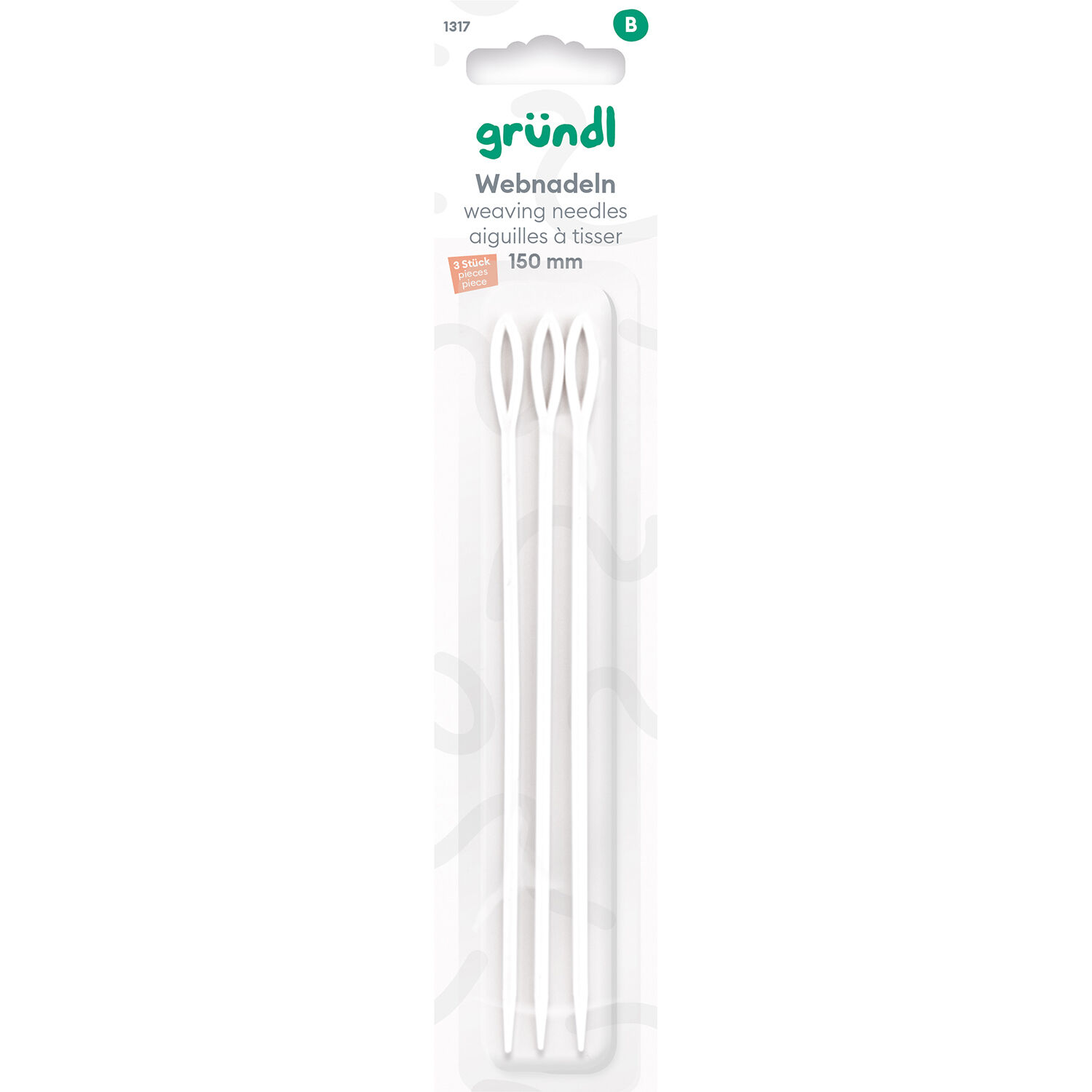 Webnadeln Kunststoff, 15cm, 3 Stck