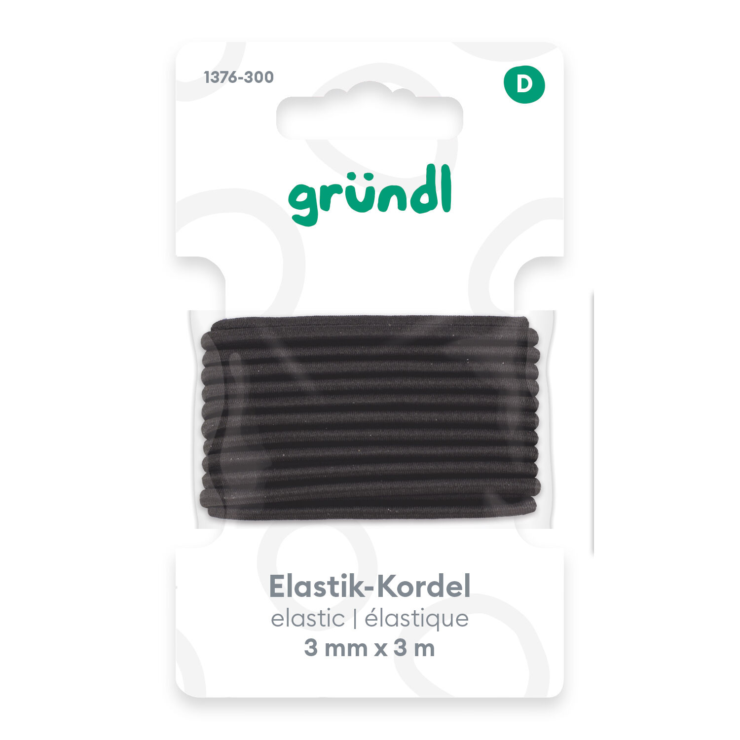 Super-Elastickordel 3 mm breit 3 m lang, wei