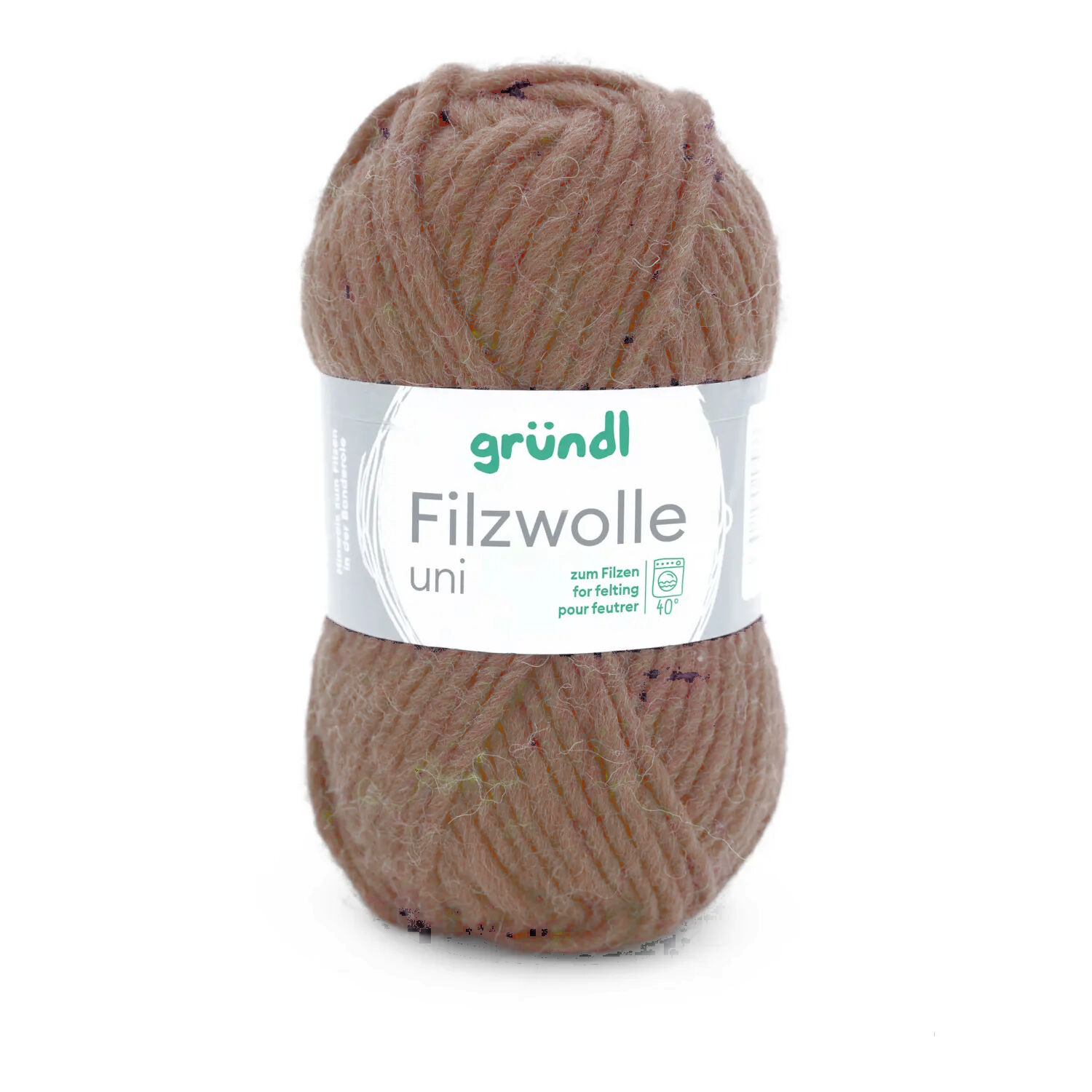 SALE Filzwolle Uni, 100% Schurwolle, Oeko-Tex-Standard, 50g, 50m, Farbe 52, Mocca