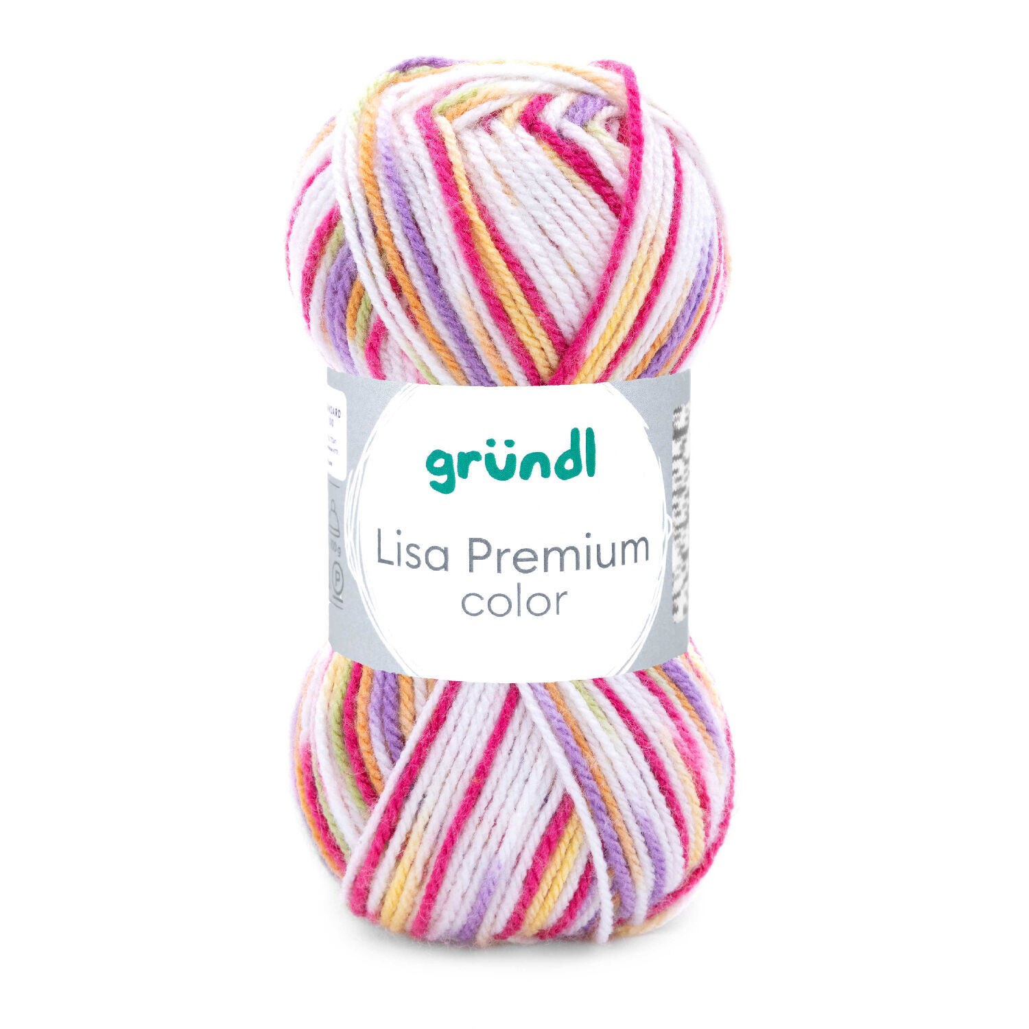 Strickgarn Lisa color, 100% Polyacryl, Oeko-Tex Standard, 50g, 133m, Farbe 02, pink-orange-gelb