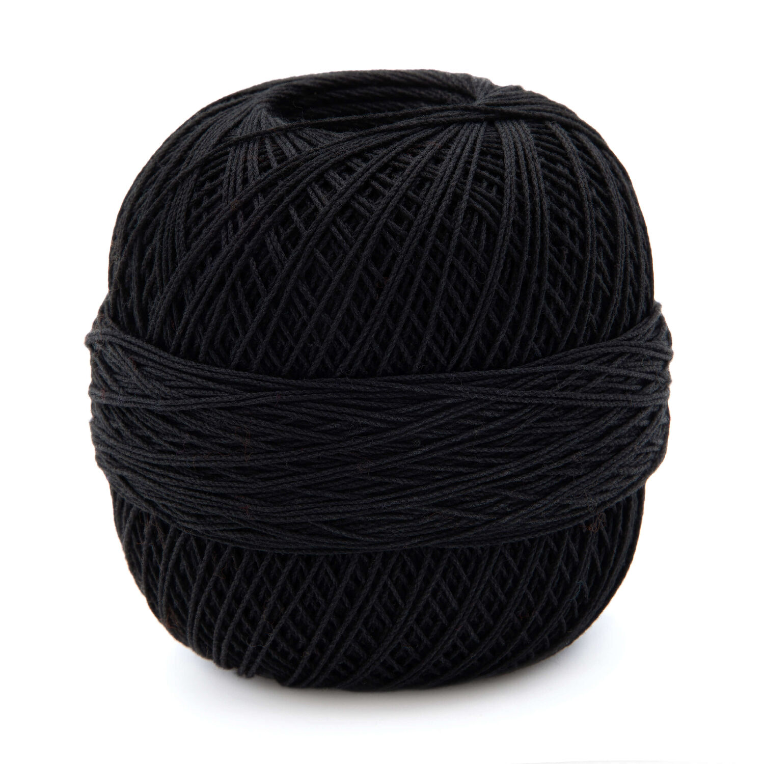 Hkel-und Strickgarn 10, 100% Baumwolle, Oeko-Tex-Standard, 50g, 280m, Farbe 01, Schwarz