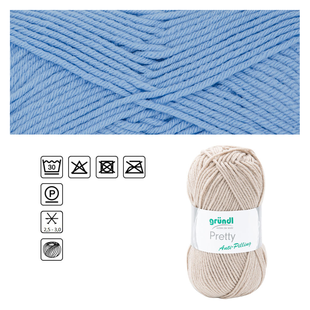 Strickgarn Pretty, 100% Polyacryl, Oeko-Tex Standard, 100g, 166m, Farbe 08, Lavendel