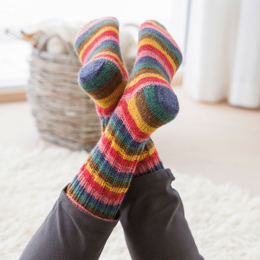 Strumpfwolle Hot Socks color, 75% Schurwolle, 25% Polyamid, Oeko-Tex Standard, 50g, 210m, Farbe 417, carnival Bild 2