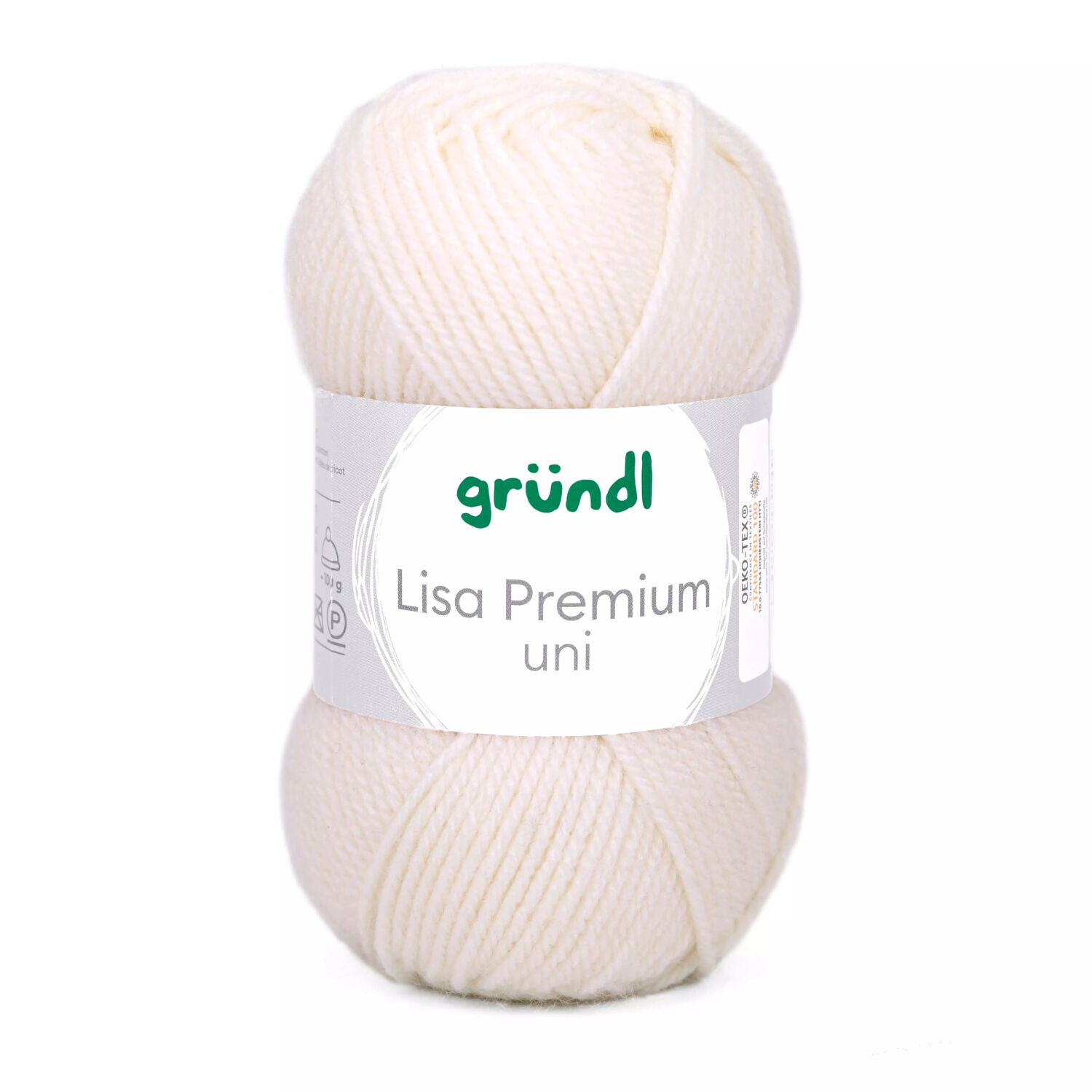 Strickgarn Lisa, 100% Polyacryl, Oeko-Tex Standard, 50g, 150m, Farbe 02, Creme