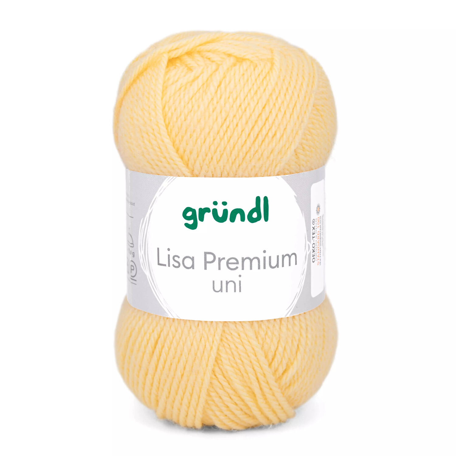 Strickgarn Lisa, 100% Polyacryl, Oeko-Tex Standard, 50g, 150m, Farbe 03, Gelb