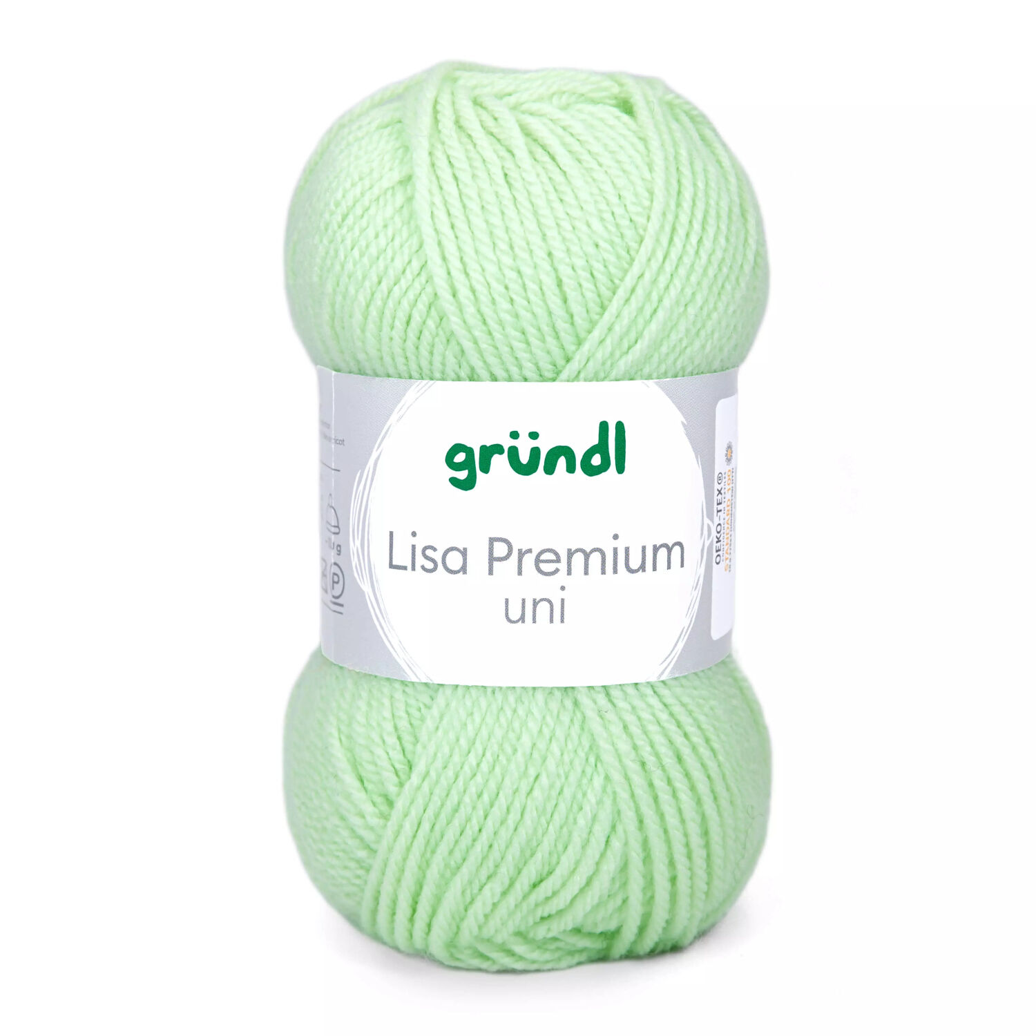 Strickgarn Lisa, 100% Polyacryl, Oeko-Tex Standard, 50g, 150m, Farbe 06, helles Neongrn