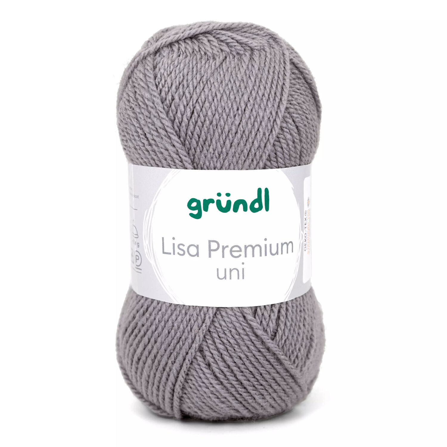 Strickgarn Lisa, 100% Polyacryl, Oeko-Tex Standard, 50g, 150m, Farbe 24, Grau