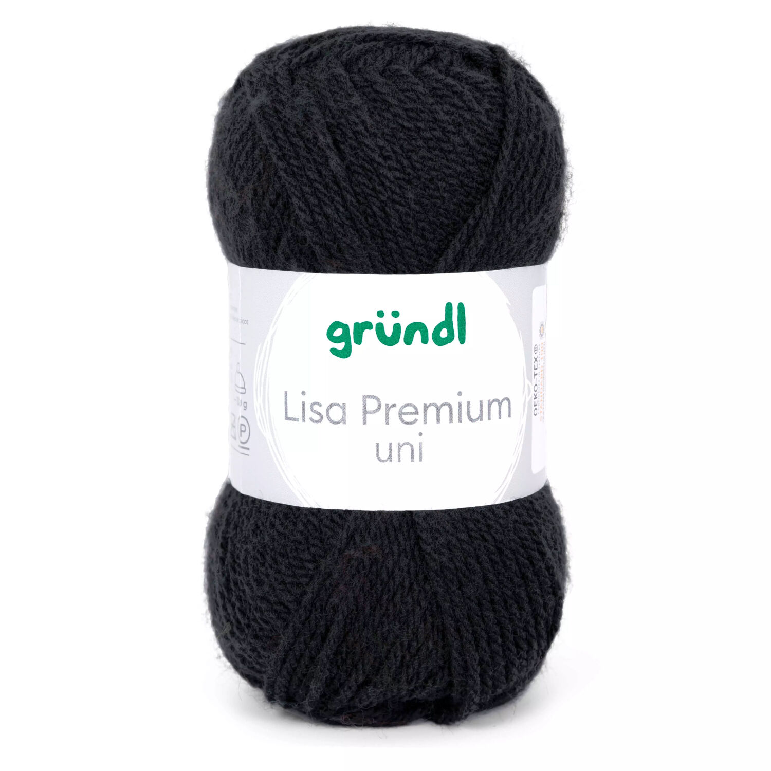 Strickgarn Lisa, 100% Polyacryl, Oeko-Tex Standard, 50g, 150m, Farbe 26, Schwarz