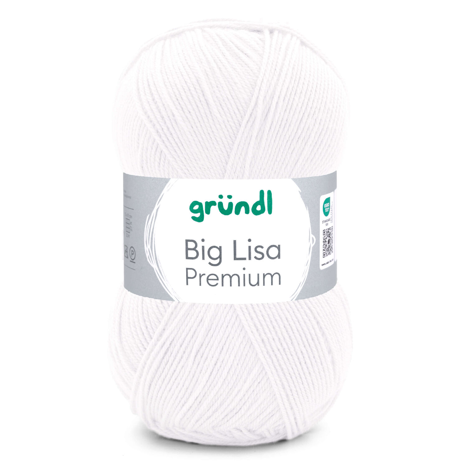 Strickgarn BIG Lisa Premium, 250g, 665m, Oeko-Tex-Standard, 100% Polyacryl, Farbe 70, Wei