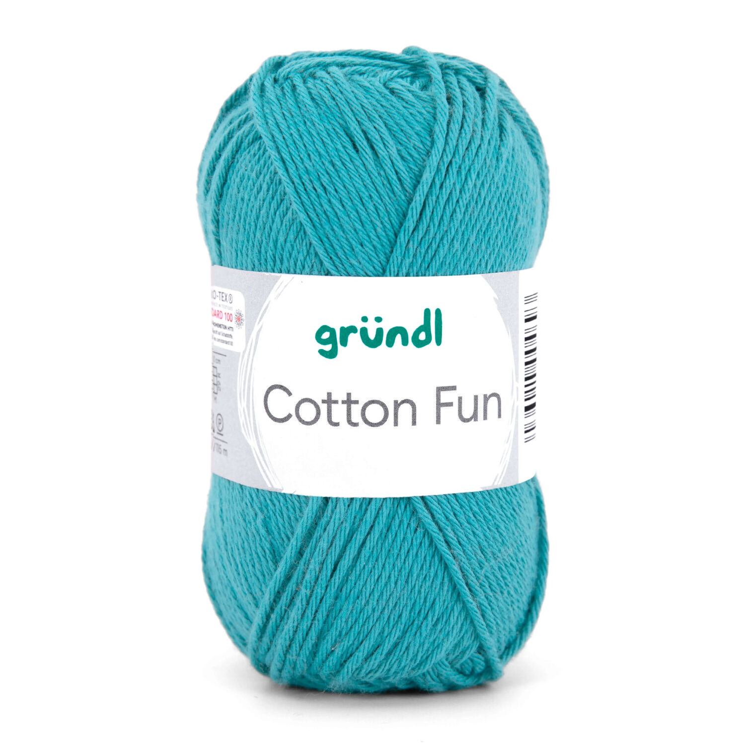 Hkel- und Strickgarn Cotton Fun, 100% Baumwolle, Oeko-Tex Standard, 50g, 115m, Farbe 24, Trkisblau
