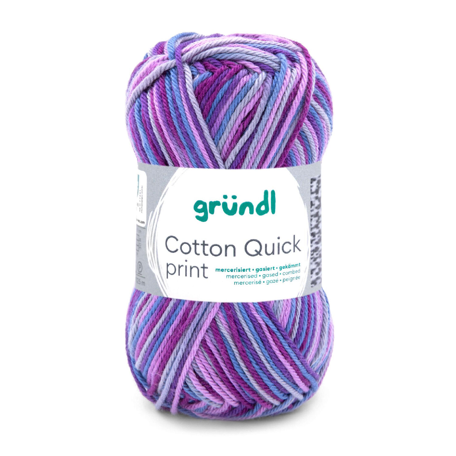 Cotton Quick print, 100% Baumwolle, Oeko-Tex-Standard, 50g, 125m, Farbe 171, Aubergine Multicolor