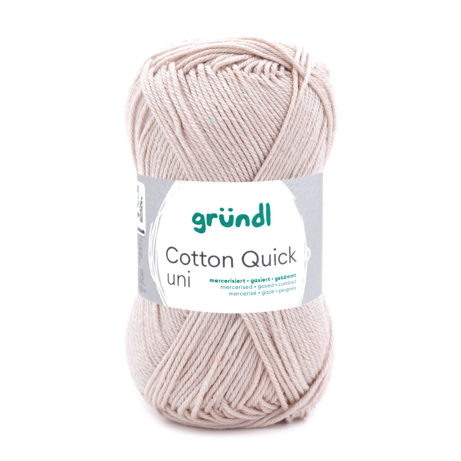 Cotton Quick uni, 100% Baumwolle, Oeko-Tex-Standard, 50g, 125m, Farbe 102, Sand