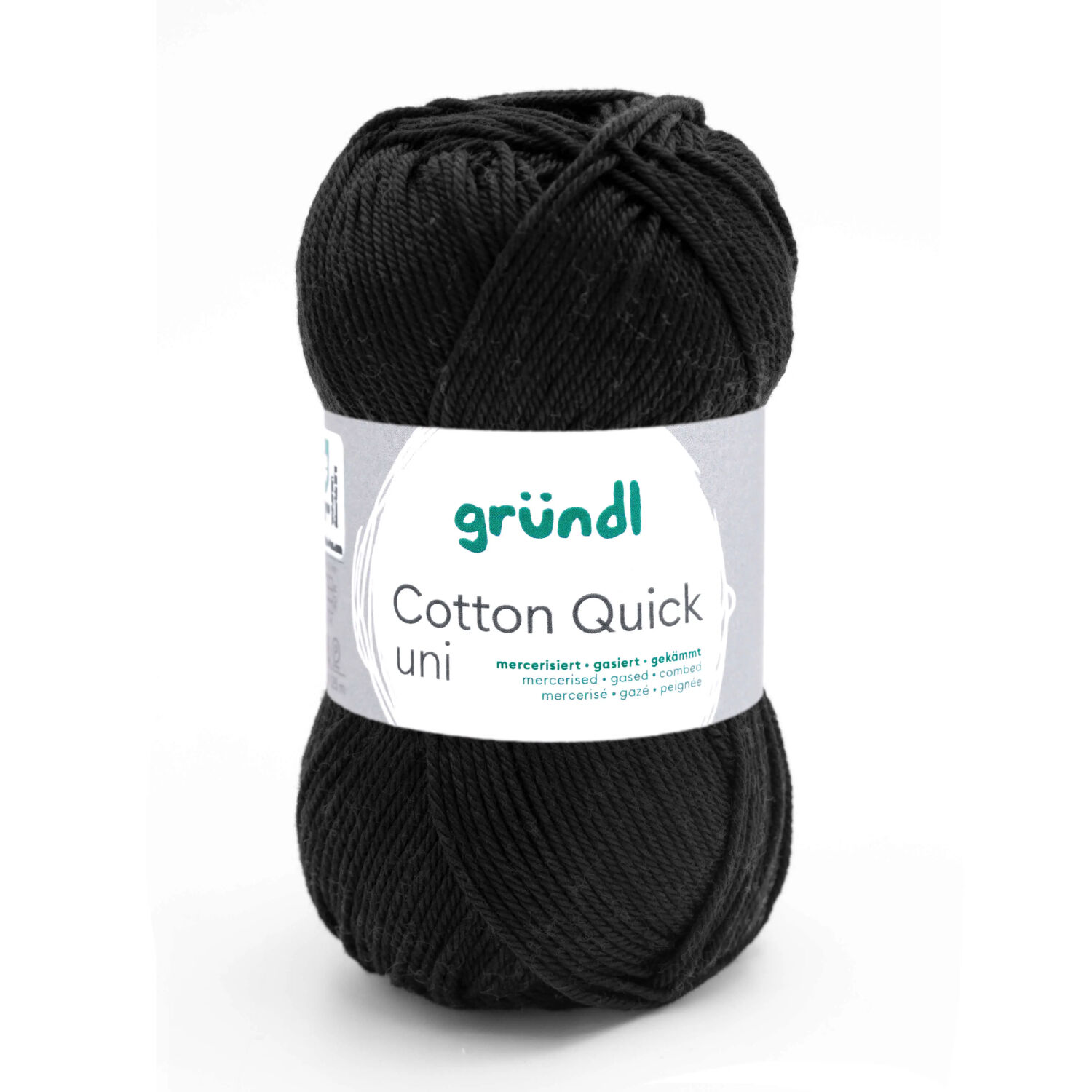 Cotton Quick uni, 100% Baumwolle, Oeko-Tex-Standard, 50g, 125m, Farbe 11, Schwarz