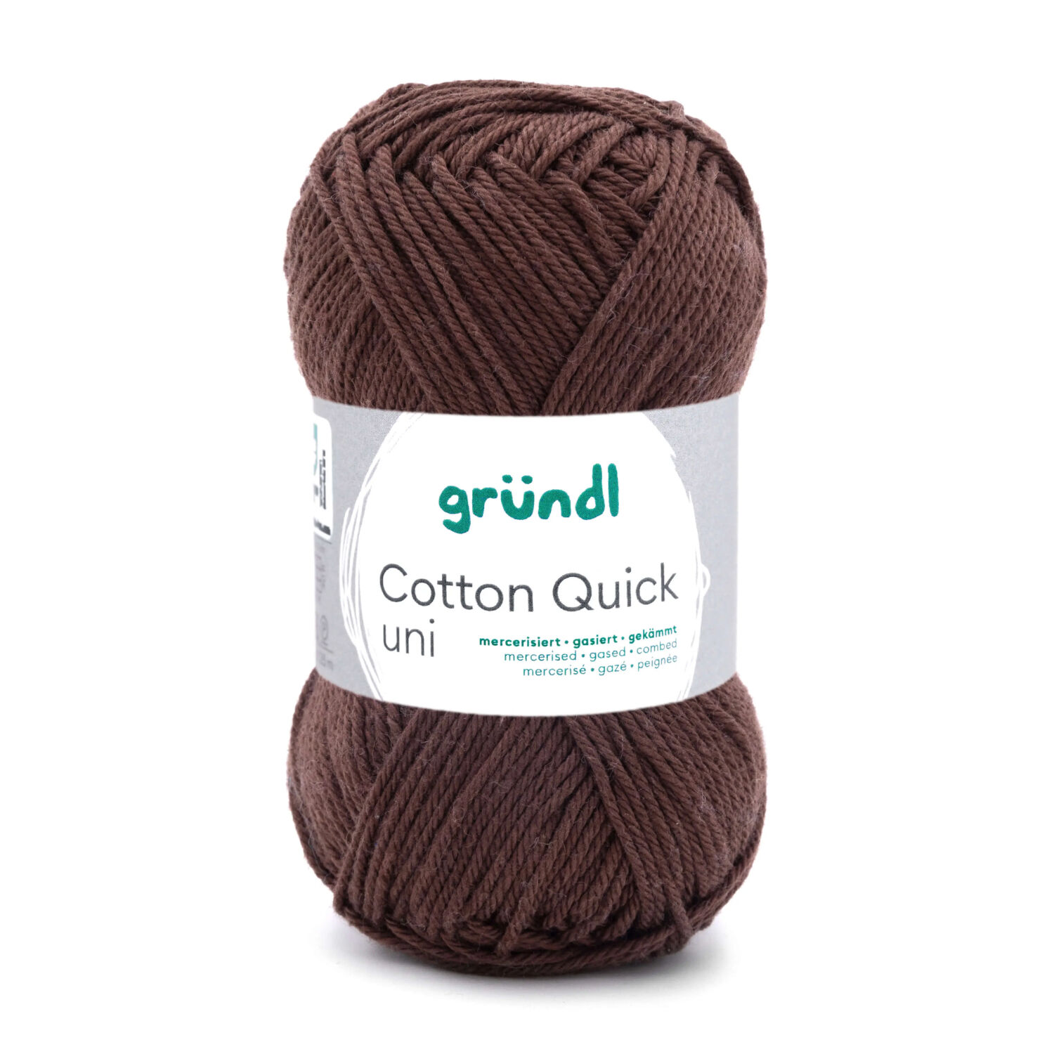 Cotton Quick uni, 100% Baumwolle, Oeko-Tex-Standard, 50g, 125m, Farbe 122, Schokolade
