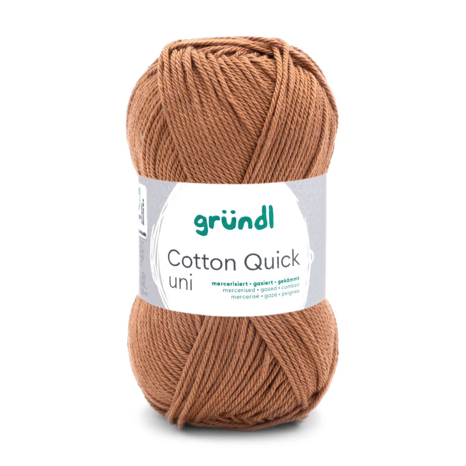 Cotton Quick uni, 100% Baumwolle, Oeko-Tex-Standard, 50g, 125m, Farbe 123, Caramell