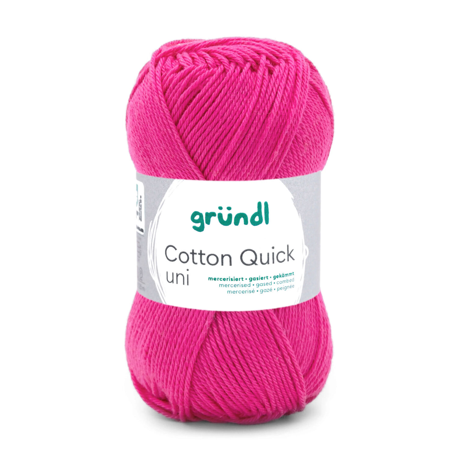Cotton Quick uni, 100% Baumwolle, Oeko-Tex-Standard, 50g, 125m, Farbe 128, Pink
