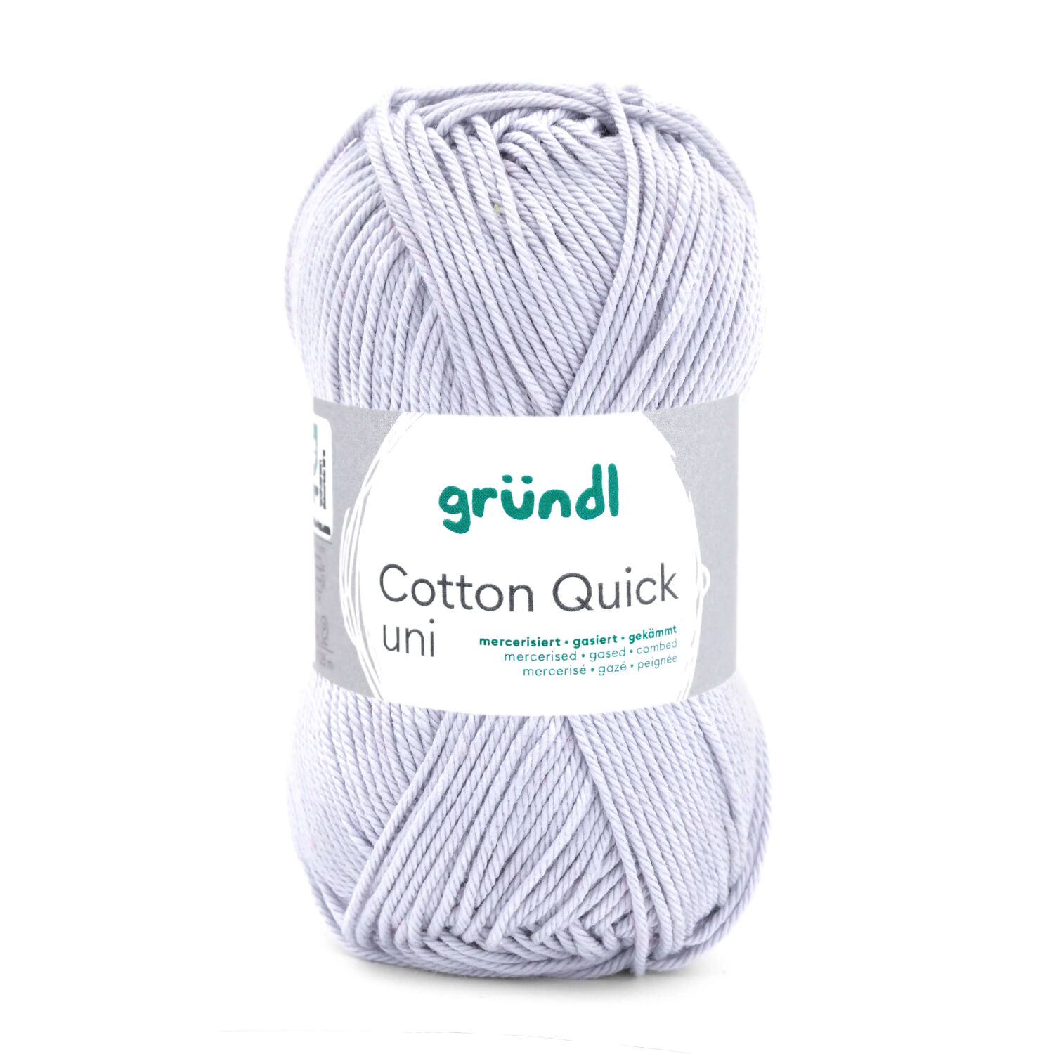 Cotton Quick uni, 100% Baumwolle, Oeko-Tex-Standard, 50g, 125m, Farbe 129, Hellgrau