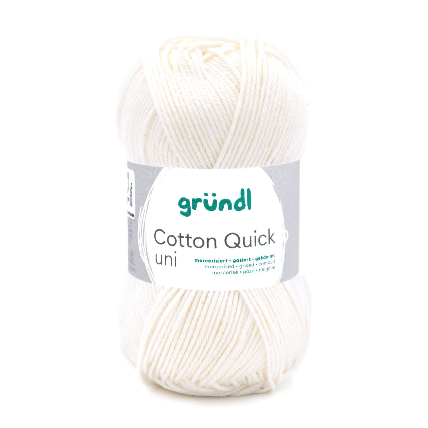 Cotton Quick uni, 100% Baumwolle, Oeko-Tex-Standard, 50g, 125m, Farbe 132, Wollwei