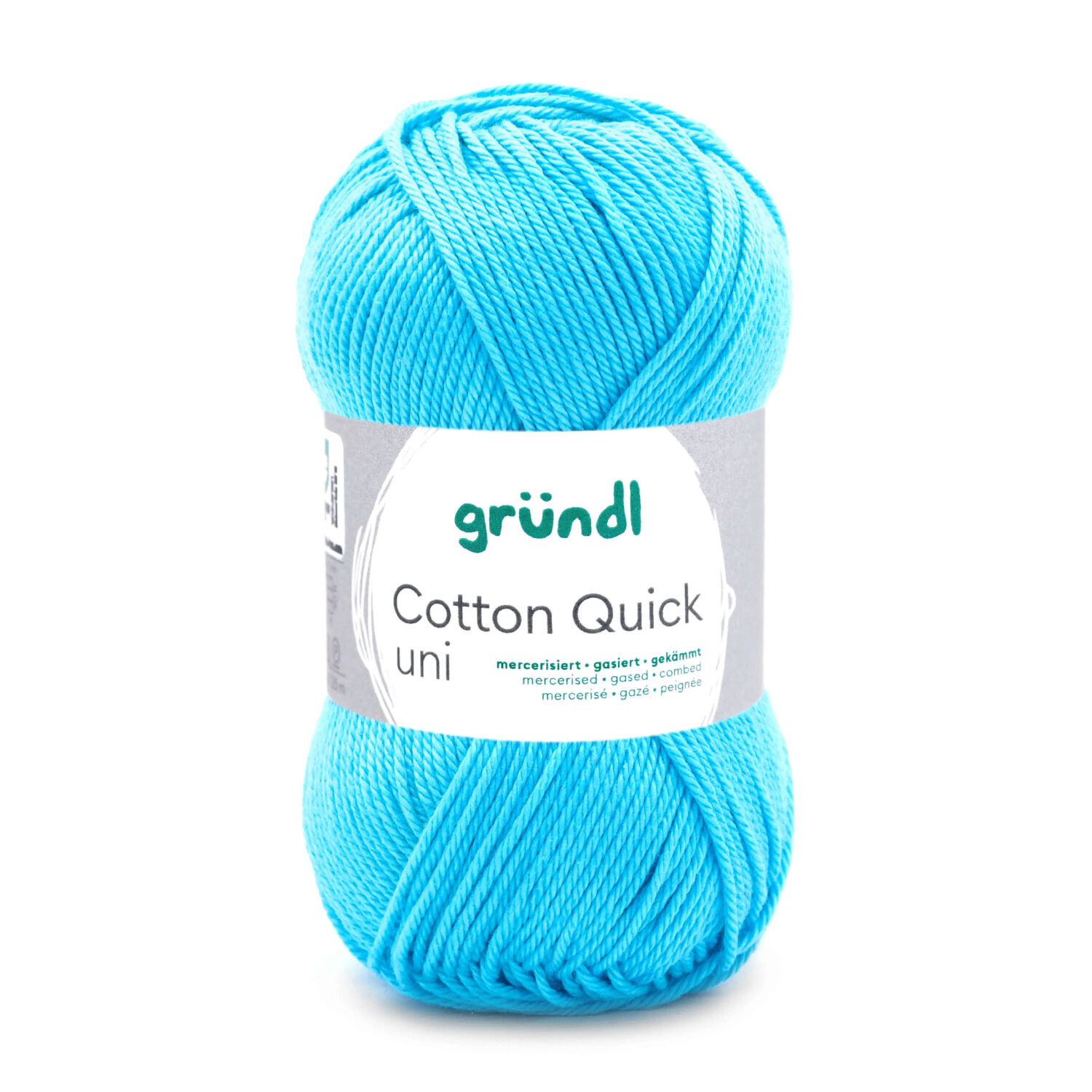 Cotton Quick uni, 100% Baumwolle, Oeko-Tex-Standard, 50g, 125m, Farbe 136, Wasserblau
