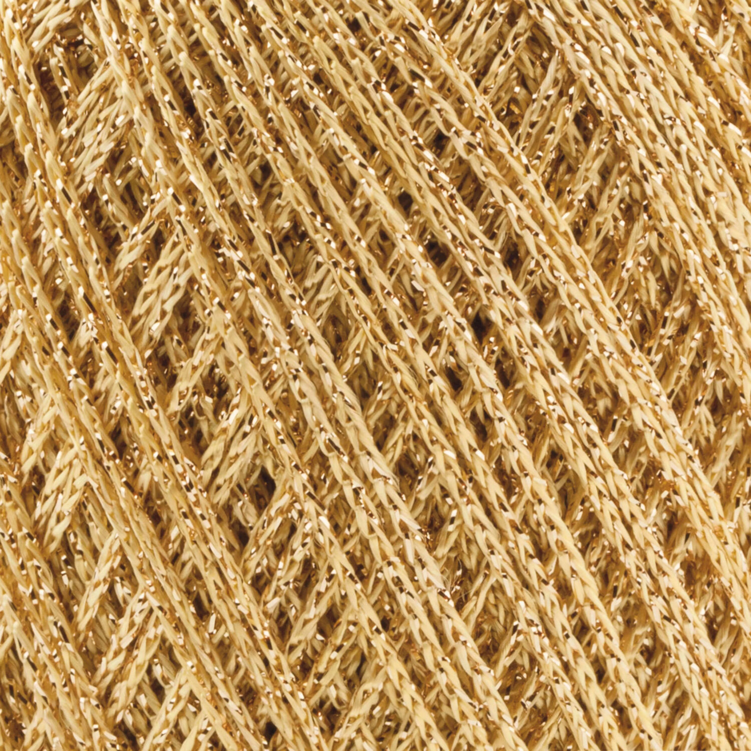 Hkel- und Strickgarn Glitter uni, 90,5 % Viskose und 9,5 % Polyester, 25g, 110m, Farbe 8201, Gold Bild 2
