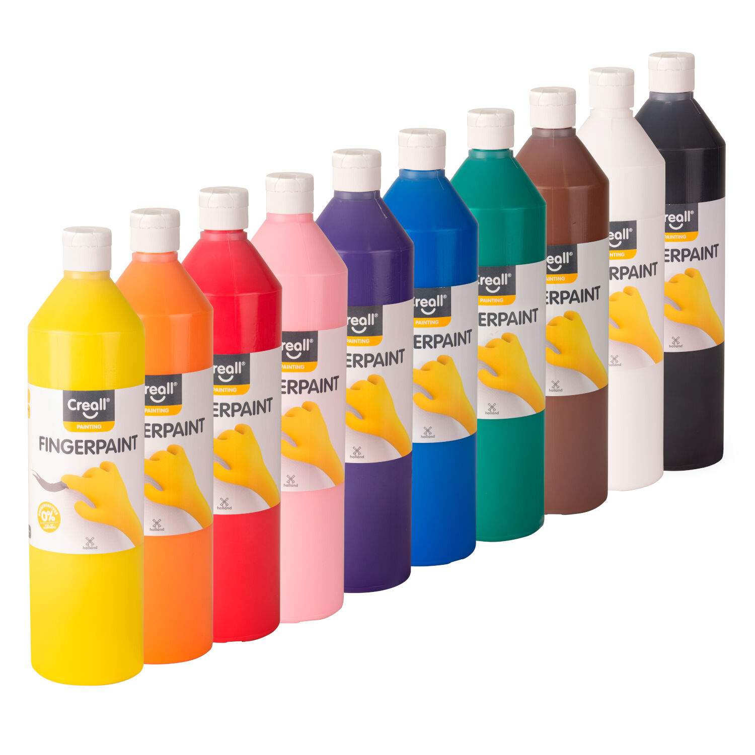 Creall Fingermalfarben Set, 10x 750ml PREISHIT