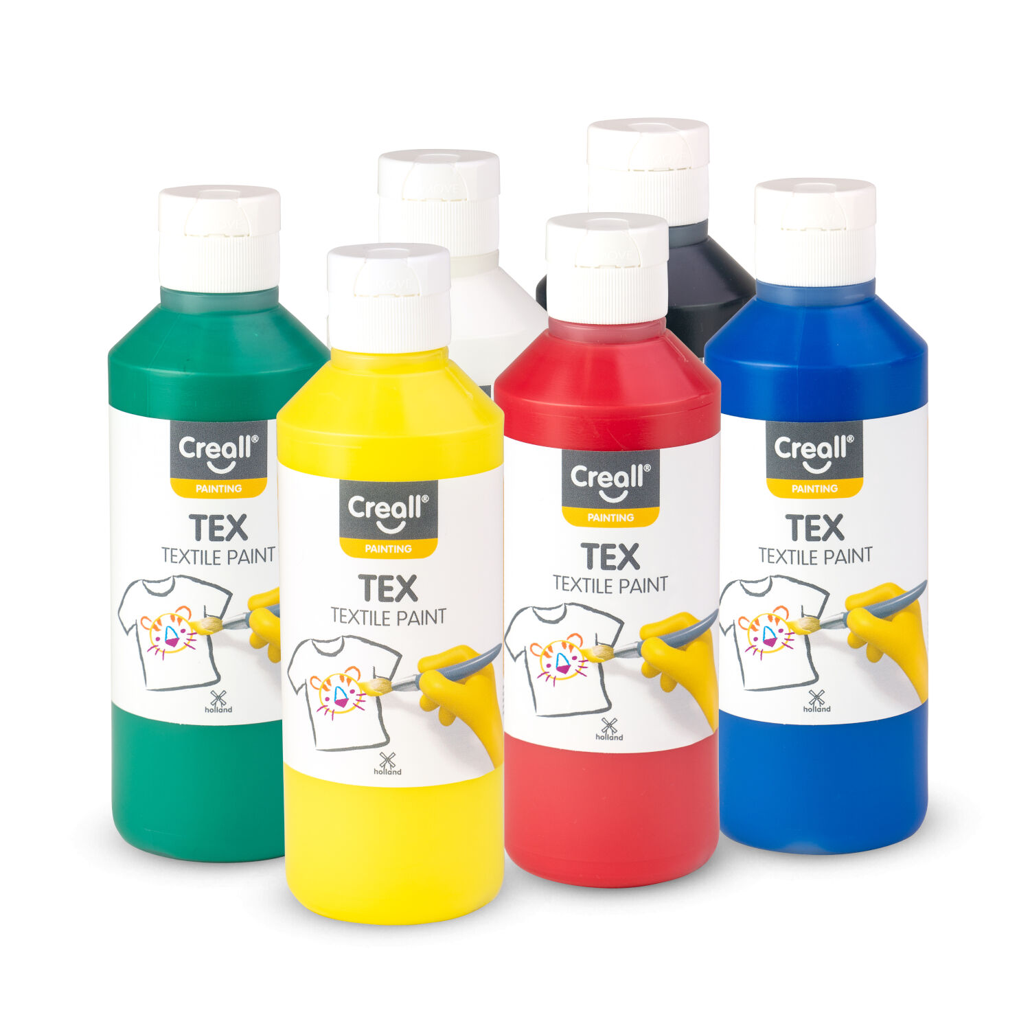 Stoffmalfarben 6er Set, 6x250ml PREISHIT