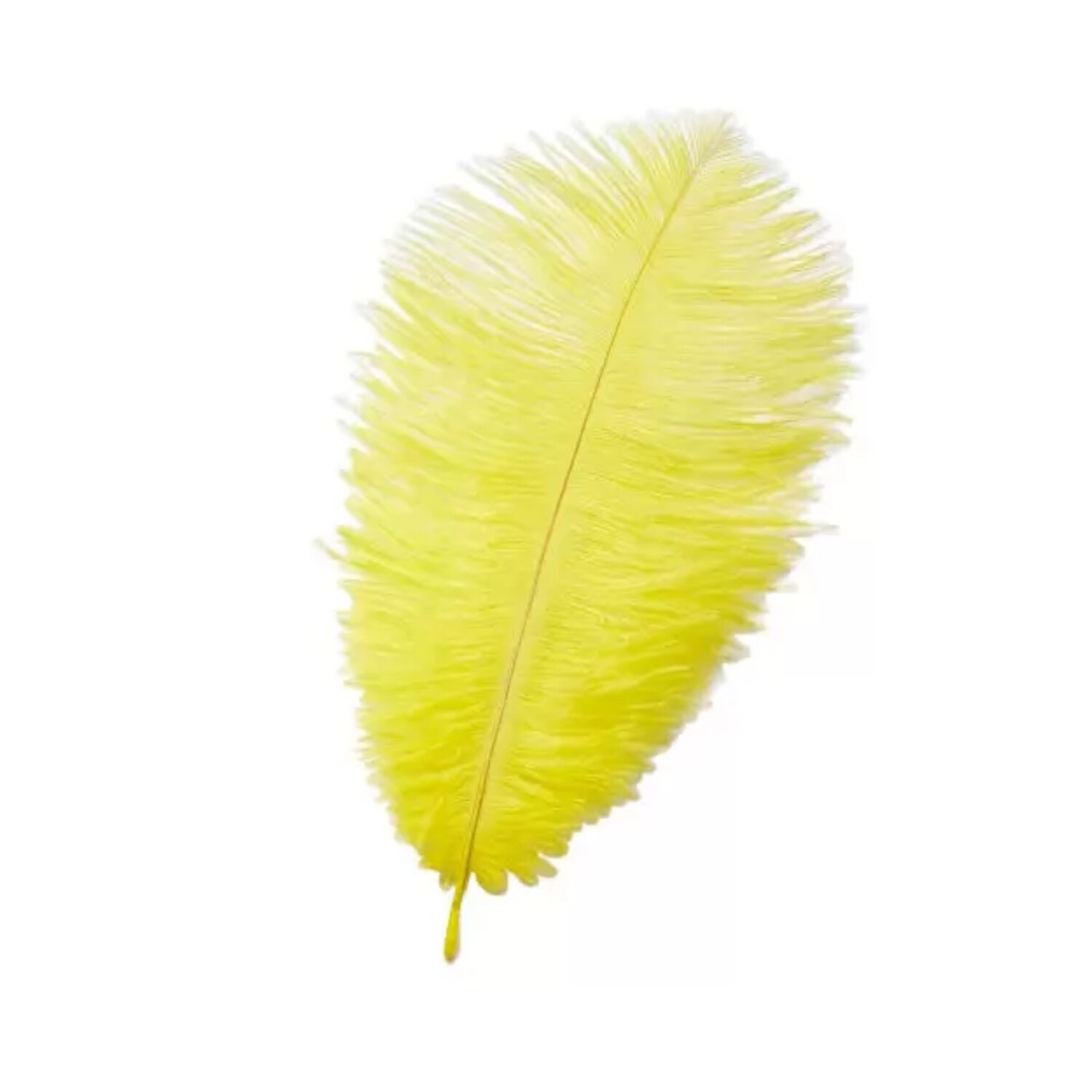 Straussenfeder, 20 cm, 2 Stck, Gelb