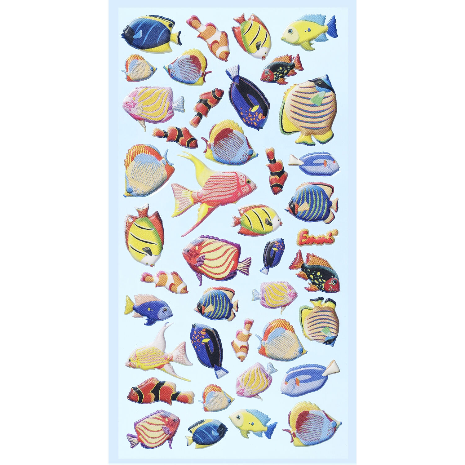 NEU SOFTY 3-D Sticker / Aufkleber, Fische, 1 Bogen