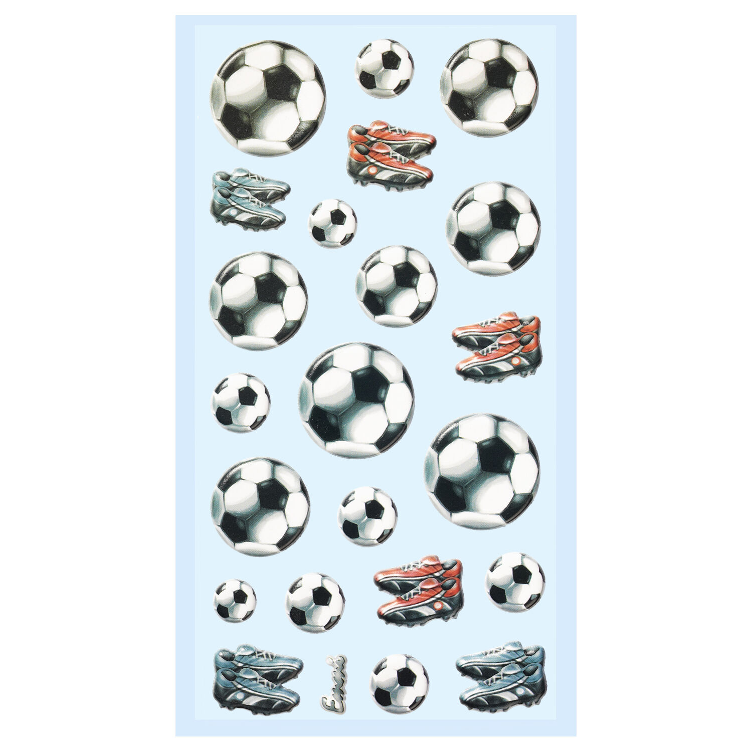 NEU SOFTY 3-D Sticker / Aufkleber, Fuball III, 1 Bogen