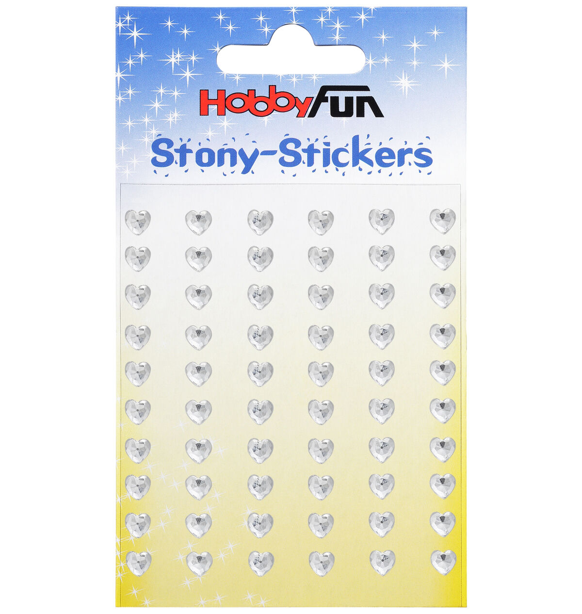 NEU STONY-Sticker Herz, Gre ca. 6 mm, kristallfarben, 60 Stck